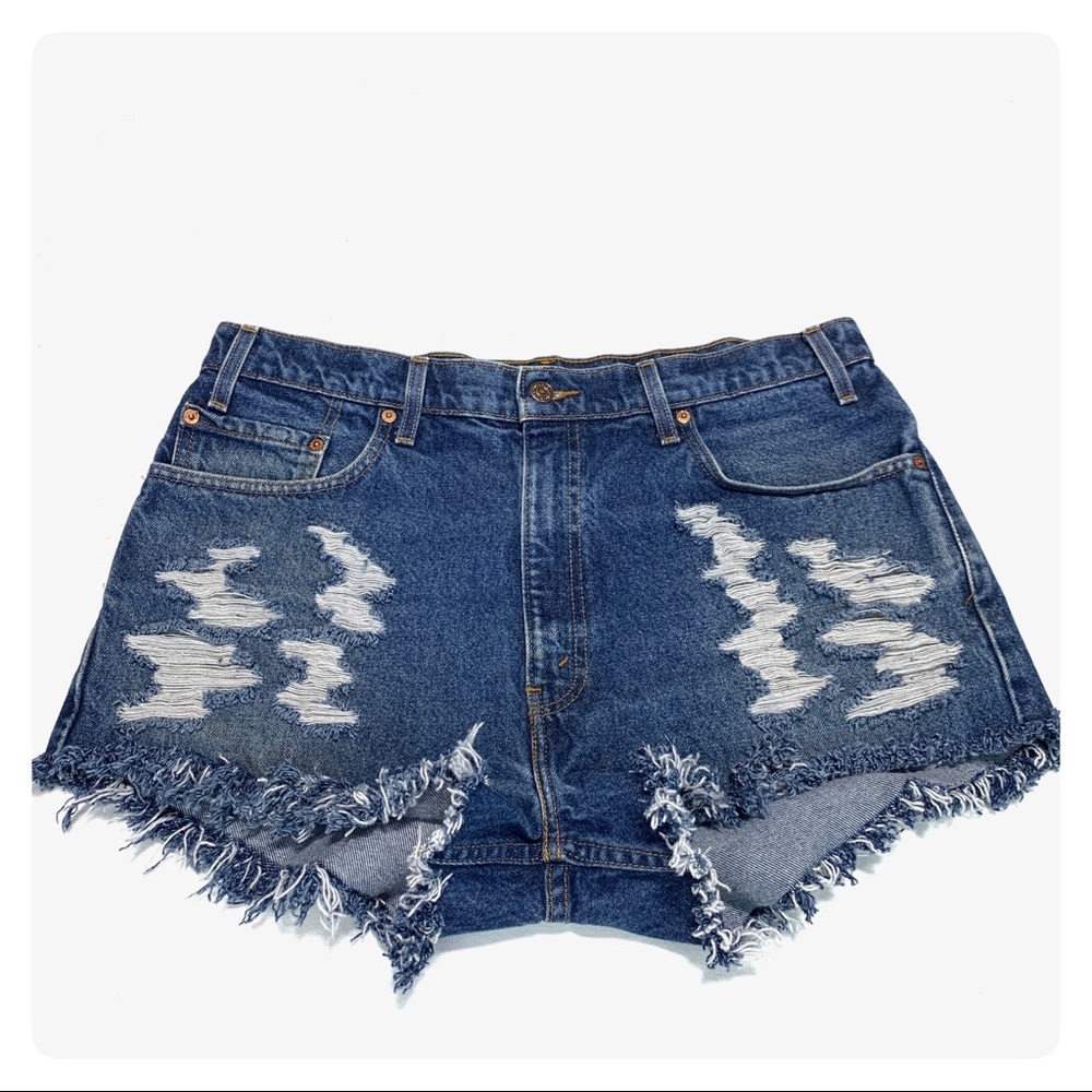 LEVI'S Waist 38 XXL Size 18 Denim Cutoffs  333RE